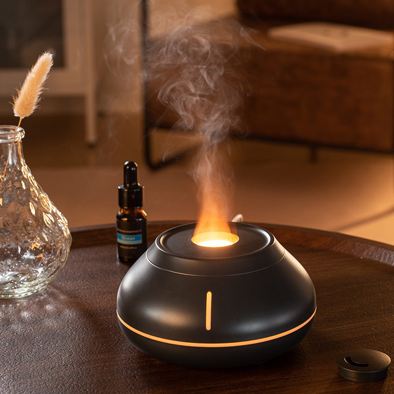 Simulation Flame Aroma Diffuser & Humidifier - Colorful Desktop Essential Oil Mist Maker for Home Groovy Vibes CJ Dropshipping - China
