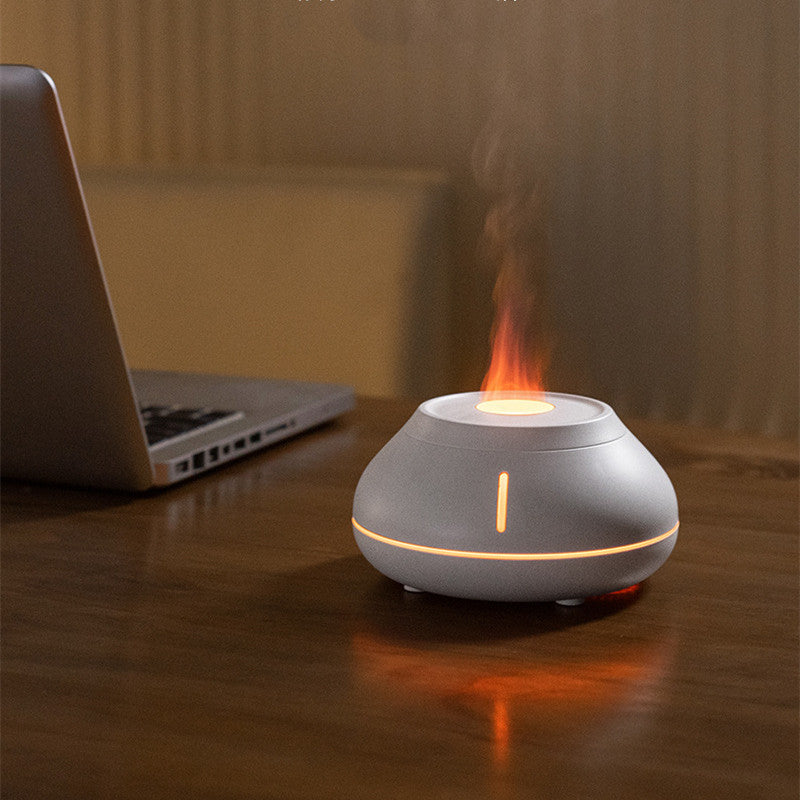 Simulation Flame Aroma Diffuser & Humidifier - Colorful Desktop Essential Oil Mist Maker for Home Groovy Vibes CJ Dropshipping - China