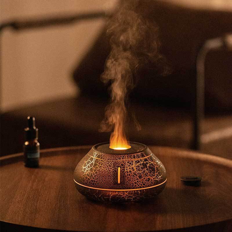 Simulation Flame Aroma Diffuser & Humidifier - Colorful Desktop Essential Oil Mist Maker for Home Groovy Vibes CJ Dropshipping - China