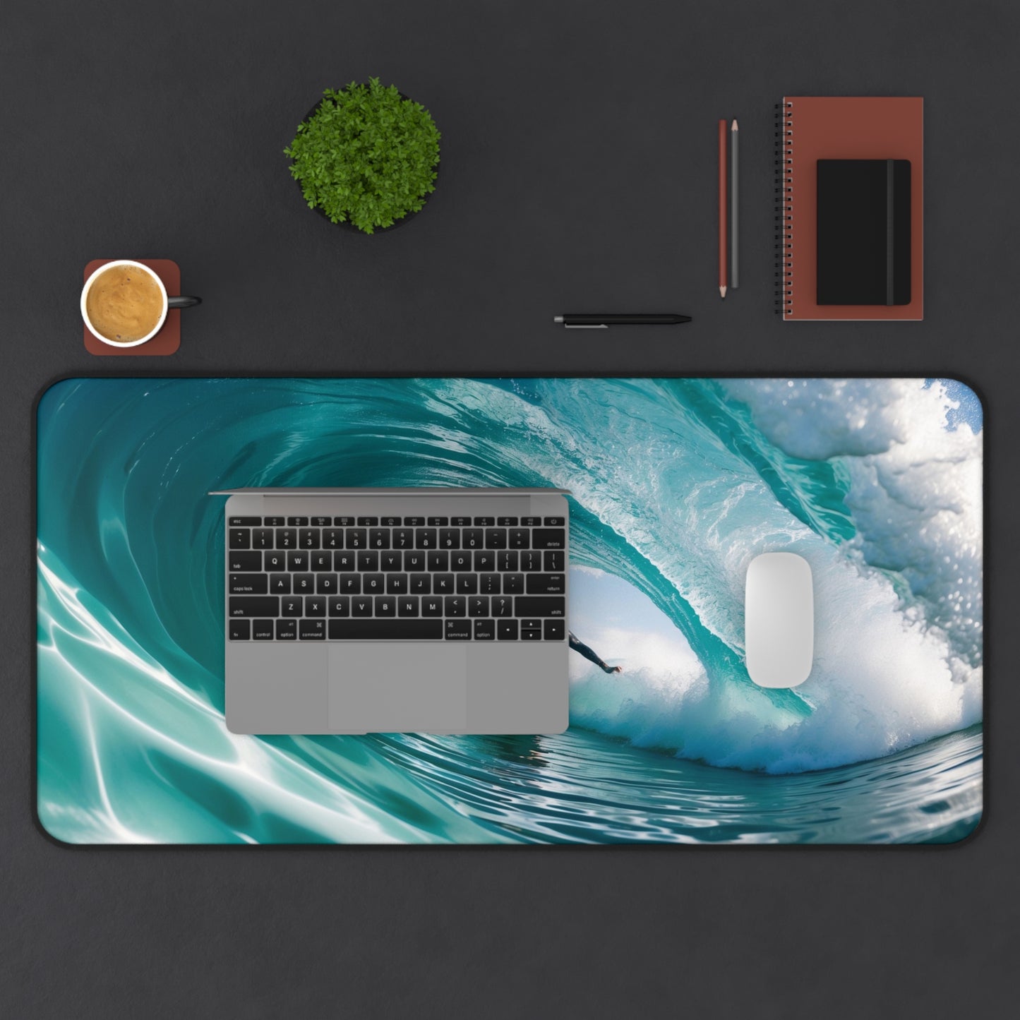 Inside the Barrel: Surfing Photography, Ocean Wave Art- by The Good Kink Mouse Pads Printify
