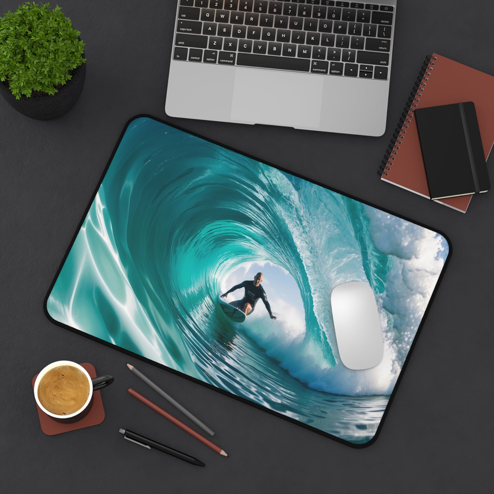 Inside the Barrel: Surfing Photography, Ocean Wave Art- by The Good Kink Mouse Pads Printify